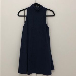 Mock Turtleneck Velvet Tank Dress